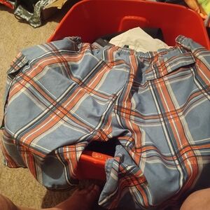 # A B C  U.S. Polo Assn. Blue and Red Plaid Men's Shorts